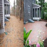 Patio construction. Before and after.